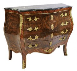 Barock Kommode Braun mit Mrmorplatte Antik Stil Barock Kommode Braun mit Mrmorplatte Antik Stil