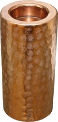 Designer candlesticks made of aluminum, copper colors, H 26 cm - Edel & Sumptuously