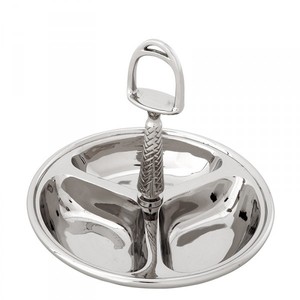 Casa Padrino Luxury 3-tier bowl made of nickel-plated metal silver H 20 cm D 22.5 cm Casa Padrino Luxury 3-tier bowl made of nickel-plated metal silver H 20 cm D 22.5 cm