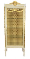 Casa Padrino Vetrina Barocca Stile Antico Bianco / Oro - Mobile vetrina - 70 x 40 x 170 cm Casa Padrino Vetrina Barocca Stile Antico Bianco / Oro - Mobile vetrina - 70 x 40 x 170 cm