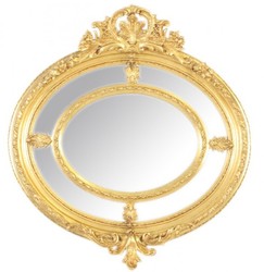 Casa Padrino Miroir Mural Baroque Rond Or 130 x 130 cm - Miroir Orné Style Antique Casa Padrino Miroir Mural Baroque Rond Or 130 x 130 cm - Miroir Orné Style Antique