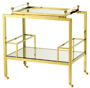 Casa Padrino luxury trolley gold 72 x 47 x H. 72 cm - Stainless steel serving trolley - Hotel & restaurant accessories - Luxury quality