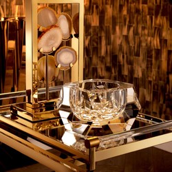 Luxus Edelstahl Trolley Servierwagen Gold