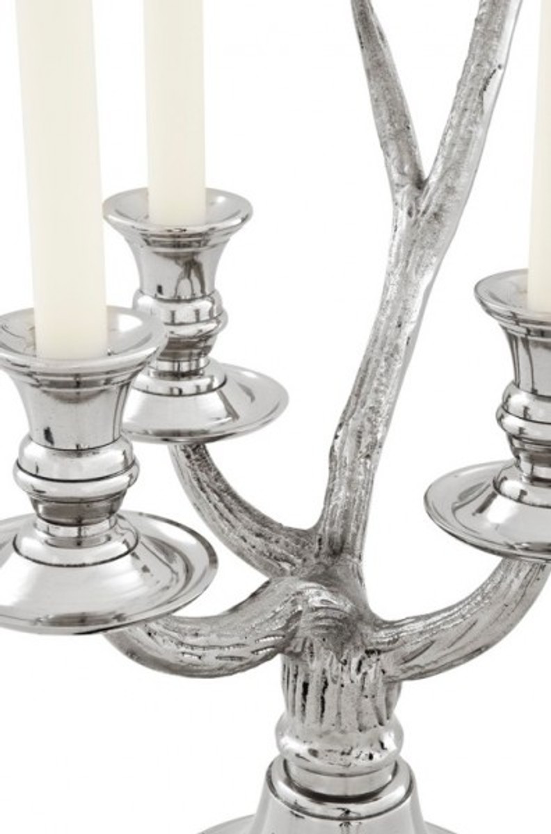 Casa Padrino Barock Luxus Kerzenständer Geweih Nickel Finish Casa Padrino Barock Luxus Kerzenständer Geweih Nickel Finish