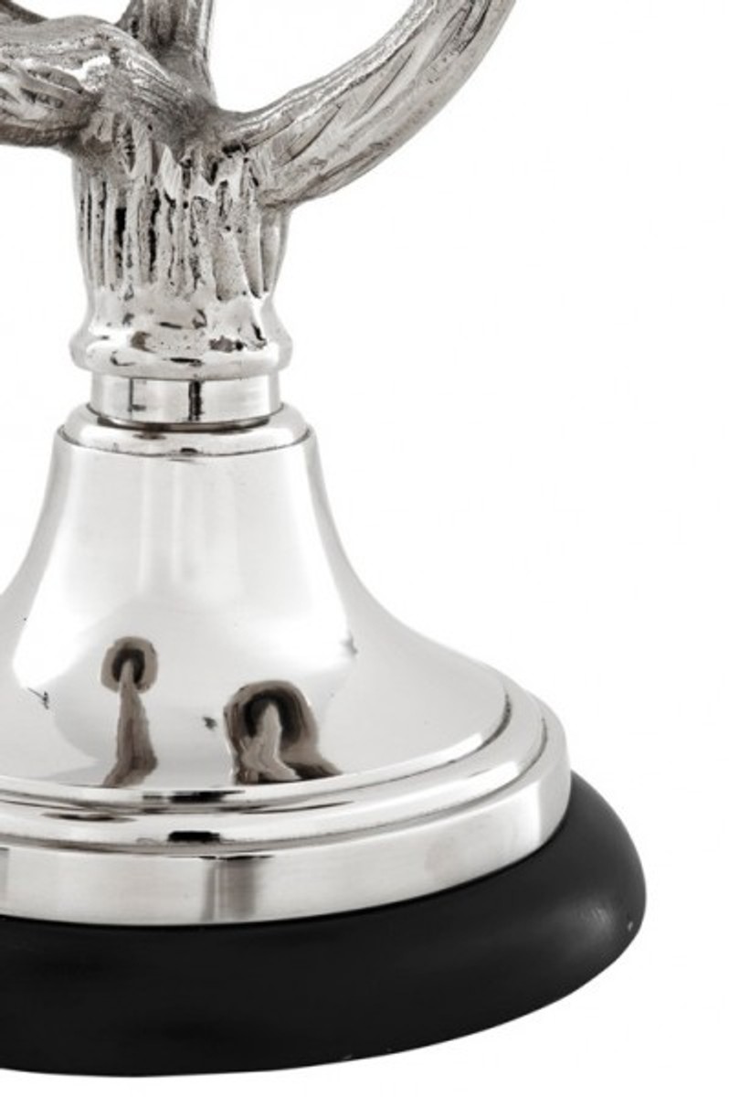 Casa Padrino Barock Luxus Kerzenständer Geweih Nickel Finish Casa Padrino Barock Luxus Kerzenständer Geweih Nickel Finish