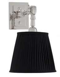 Casa Padrino Luxus 1er Wandleuchte Schwarz / Nickel Finish - Leuchte - Luxury Collection