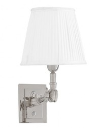 Casa Padrino Applique murale de luxe 1 flamme Blanche / Finition Nickel - Luminaire - 25 x 8 x 20 cm Casa Padrino Applique murale de luxe 1 flamme Blanche / Finition Nickel - Luminaire - 25 x 8 x 20 cm