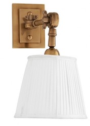 Casa Padrino Applique di lusso 1 luce in ottone stile antico e bianco - 25 x 8 x 20 cm Casa Padrino Applique di lusso 1 luce in ottone stile antico e bianco - 25 x 8 x 20 cm