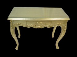Casa Padrino Barock Konsolentisch Gold mit Schubladen, Damen Schminktisch im Antik Stil, 101 x 44 x 84 cm Casa Padrino Barock Konsolentisch Gold mit Schubladen, Damen Schminktisch im Antik Stil, 101 x 44 x 84 cm