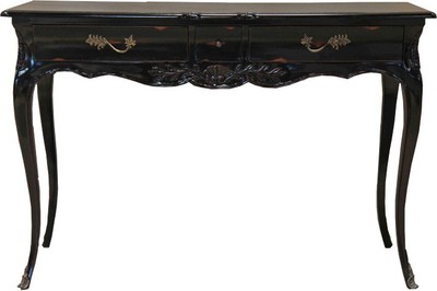 Casa Padrino Barock Konsole Antik Stil Schwarz Braun Mahagoni Sekretär Konsolentisch Black Console Secretary Desk Casa Padrino Barock Konsole Antik Stil Schwarz Braun Mahagoni Sekretär Konsolentisch Black Console Secretary Desk