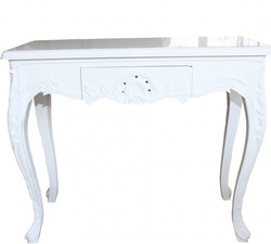 Casa Padrino Consolle Barocca Bianca con Cassetti - Toeletta Stile Antico - 101 x 44 x 84 cm