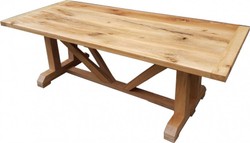 Casa Padrino Table à manger de luxe en chêne massif 240cm Imperial - Version lourde