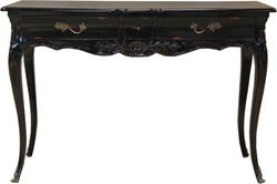 Casa Padrino Consolle Barocca Stile Antico Nero con 3 Cassetti 120 cm