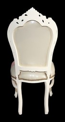 Casa Padrino Barocco Cena Chair Creme sguardo / in pelle oro Mod1 - stile antico Mobili - Limited Edition