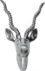 Gazelle Skulptur Wand Skulptur Aluminium Silber