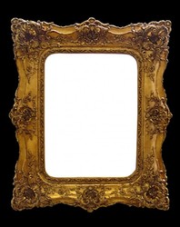 Casa Padrino Specchio da Parete Barocco con Doppia Cornice Oro, 120 x 105 cm, Decorazione in Stile Antico