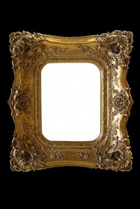 Casa Padrino Baroque Wall Mirror with Ornate Double Frame in Gold - 71 x 63 cm Casa Padrino Baroque Wall Mirror with Ornate Double Frame in Gold - 71 x 63 cm