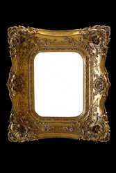 Casa Padrino Barock Wandspiegel mit prunkvollem Doppelrahmen in Gold - 71 x 63 cm Casa Padrino Barock Wandspiegel mit prunkvollem Doppelrahmen in Gold - 71 x 63 cm