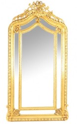 Casa Padrino Luxury Baroque Wall Mirror Gold 210 x 115 cm - Solid and Heavy Ornate Design Casa Padrino Luxury Baroque Wall Mirror Gold 210 x 115 cm - Solid and Heavy Ornate Design
