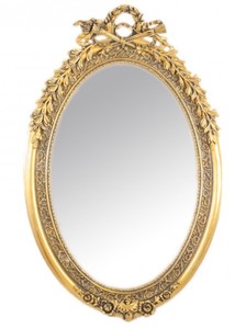 Casa Padrino Luxury Baroque Wall Mirror Oval Gold 160 x 110 cm - Solid and Heavy - Golden Mirror Casa Padrino Luxury Baroque Wall Mirror Oval Gold 160 x 110 cm - Solid and Heavy - Golden Mirror
