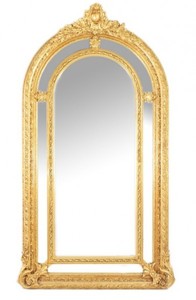 Casa Padrino Luxury Baroque Wall Mirror Versailles Gold 210 x 115 cm - Solid and Heavy Decorative Mirror Casa Padrino Luxury Baroque Wall Mirror Versailles Gold 210 x 115 cm - Solid and Heavy Decorative Mirror