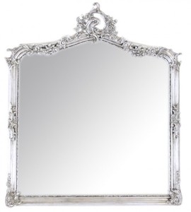 Casa Padrino Specchio da Parete Barocco in Stile Antico Italiano - Argento - 115 x 100 cm - Design Sfarzoso Casa Padrino Specchio da Parete Barocco in Stile Antico Italiano - Argento - 115 x 100 cm - Design Sfarzoso