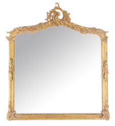 Casa Padrino Specchio da Parete Barocco in Stile Antico Italiano - Oro - 115 x 100 cm