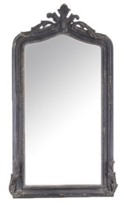 Casa Padrino Specchio da Parete Barocco di Lusso Nero Antico 150 x 75 cm - Specchio Massiccio e Pesante Casa Padrino Specchio da Parete Barocco di Lusso Nero Antico 150 x 75 cm - Specchio Massiccio e Pesante