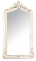 Casa Padrino Espejo de pared barroco de lujo crema antiguo 150 x 75 cm - Espejo macizo y pesado con marco decorado Casa Padrino Espejo de pared barroco de lujo crema antiguo 150 x 75 cm - Espejo macizo y pesado con marco decorado