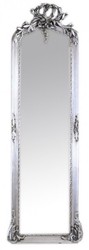 Casa Padrino Luxury Baroque Wall Mirror Silver 175 x 55 cm - Solid and Heavy - Antique Style Mirror