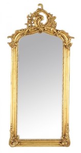 Casa Padrino Specchio da Parete Barocco di Lusso Oro 120 x 55 cm - Massiccio e Pesante - Stile Antico Casa Padrino Specchio da Parete Barocco di Lusso Oro 120 x 55 cm - Massiccio e Pesante - Stile Antico