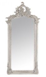 Casa Padrino Barock Spiegel Grau Wandspiegel Handmade Baroque Mirror Antik Antique Grey