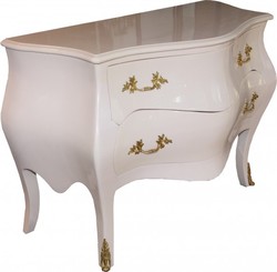 Casa Padrino Comò Barocco in Rosa e Oro, 130 x 87 x 58 cm - Mobile di Lusso in Stile Antico Fatto a Mano