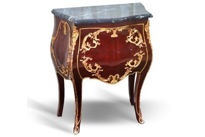 Casa Padrino Barock Kommode Mahagoni Braun mit Marmorplatte und goldenen Metallapplikationen 62 x 34 x 75 cm Casa Padrino Barock Kommode Mahagoni Braun mit Marmorplatte und goldenen Metallapplikationen 62 x 34 x 75 cm