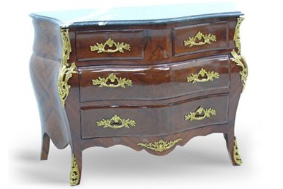 Casa Padrino Barock Kommode Mahagoni Braun mit Marmorplatte und goldenen Metallapplikationen 123 x 56 x 84 cm Casa Padrino Barock Kommode Mahagoni Braun mit Marmorplatte und goldenen Metallapplikationen 123 x 56 x 84 cm