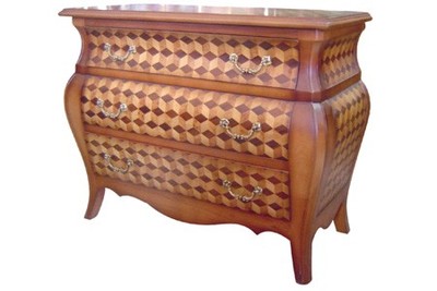 Casa Padrino Barock Kommode aus massivem Buchenholz Mahagoni Braun mit Rautenmuster und messingfarbenen Metallgriffen 122 cm Casa Padrino Barock Kommode aus massivem Buchenholz Mahagoni Braun mit Rautenmuster und messingfarbenen Metallgriffen 122 cm