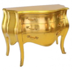 Casa Padrino Commode Baroque Or 120 x 50 x 80 cm - Commode artisanale en bois massif style antique Casa Padrino Commode Baroque Or 120 x 50 x 80 cm - Commode artisanale en bois massif style antique