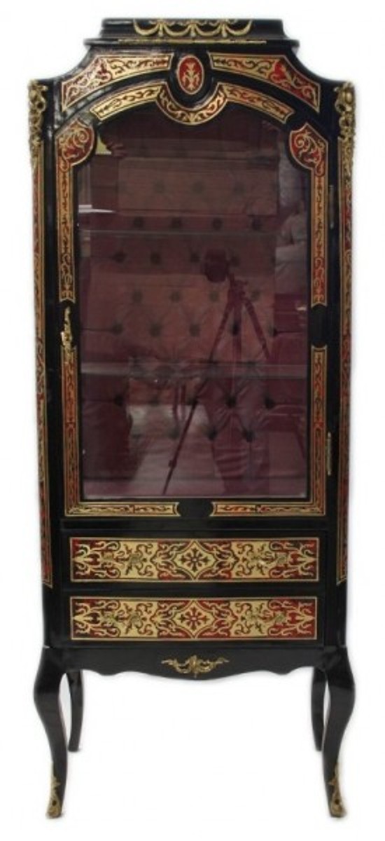 Casa Padrino Baroque Boulle display cabinet - Handcrafted from solid wood - baroque display case Casa Padrino Baroque Boulle display cabinet - Handcrafted from solid wood - baroque display case