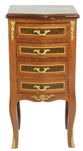 Casa Padrino Barock Kommode Mahagoni mit 4 Schubladen - Handgefertigt aus Massivholz, 40 x 30 x 80 cm Casa Padrino Barock Kommode Mahagoni mit 4 Schubladen - Handgefertigt aus Massivholz, 40 x 30 x 80 cm