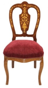 Casa Padrino Chaise de Salle à Manger Baroque de Luxe Bordeaux / Marqueterie Acajou - Style Antique - 110 x 50 x 50 cm Casa Padrino Chaise de Salle à Manger Baroque de Luxe Bordeaux / Marqueterie Acajou - Style Antique - 110 x 50 x 50 cm