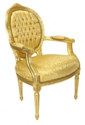 Casa Padrino medaglione barocco sedia del salone Gold pattern / Oro - stile antico Mobili Casa Padrino medaglione barocco sedia del salone Gold pattern / Oro - stile antico Mobili