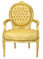 Casa Padrino medaglione barocco sedia del salone Gold pattern / Oro - stile antico Mobili Casa Padrino medaglione barocco sedia del salone Gold pattern / Oro - stile antico Mobili