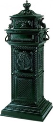 Casa Padrino cassetta delle lettere in piedi Art Nouveau di lusso verde - Cassetta delle lettere in alluminio - Cassetta delle lettere a colonna Casa Padrino cassetta delle lettere in piedi Art Nouveau di lusso verde - Cassetta delle lettere in alluminio - Cassetta delle lettere a colonna