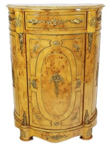 Casa Padrino Commode Empire avec plateau en marbre, aspect érable moucheté, largeur 80 cm, profondeur 40 cm, hauteur 110 cm Casa Padrino Commode Empire avec plateau en marbre, aspect érable moucheté, largeur 80 cm, profondeur 40 cm, hauteur 110 cm