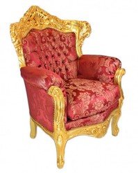 Casa Padrino Barock Sofa Set Bordeaux Muster / Gold - 1 Wohnzimmer Sofa Couch mit 2 Sessel Casa Padrino Barock Sofa Set Bordeaux Muster / Gold - 1 Wohnzimmer Sofa Couch mit 2 Sessel