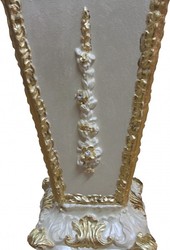 Casa Padrino Baroque Luxury Umbrella Stand in Cream/Gold with Rhinestones - 71 x 31 x 30 cm Casa Padrino Baroque Luxury Umbrella Stand in Cream/Gold with Rhinestones - 71 x 31 x 30 cm