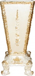 Casa Padrino Baroque Luxury Umbrella Stand in Cream/Gold with Rhinestones - 71 x 31 x 30 cm Casa Padrino Baroque Luxury Umbrella Stand in Cream/Gold with Rhinestones - 71 x 31 x 30 cm