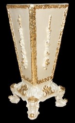 Casa Padrino Baroque Luxury Umbrella Stand in Cream/Gold with Rhinestones - 71 x 31 x 30 cm Casa Padrino Baroque Luxury Umbrella Stand in Cream/Gold with Rhinestones - 71 x 31 x 30 cm