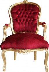 Casa Padrino baroque Chaise Salon Bordeaux / Or - Meubles Casa Padrino baroque Chaise Salon Bordeaux / Or - Meubles