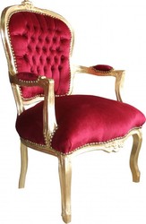 Casa Padrino baroque Chaise Salon Bordeaux / Or - Meubles Casa Padrino baroque Chaise Salon Bordeaux / Or - Meubles